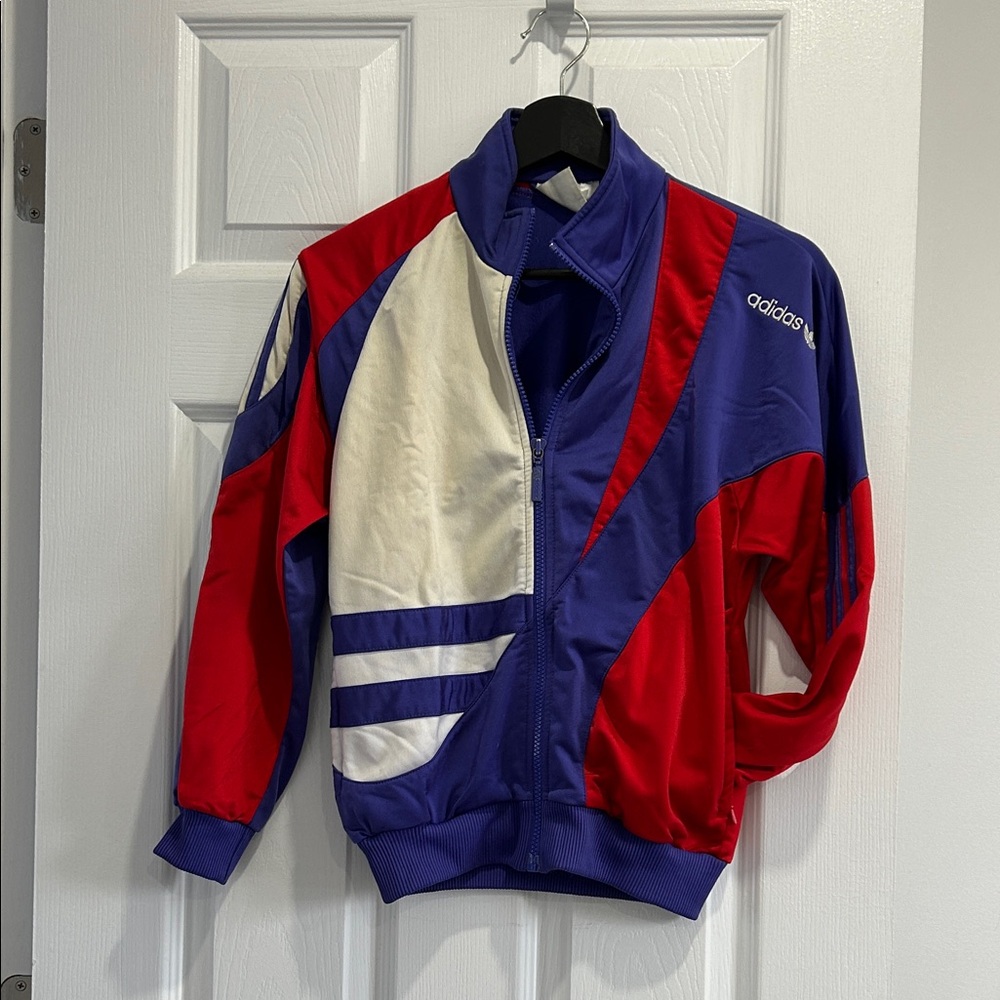 ADIDAS Vintage 80’s Vibrant Red and Purple Jacket